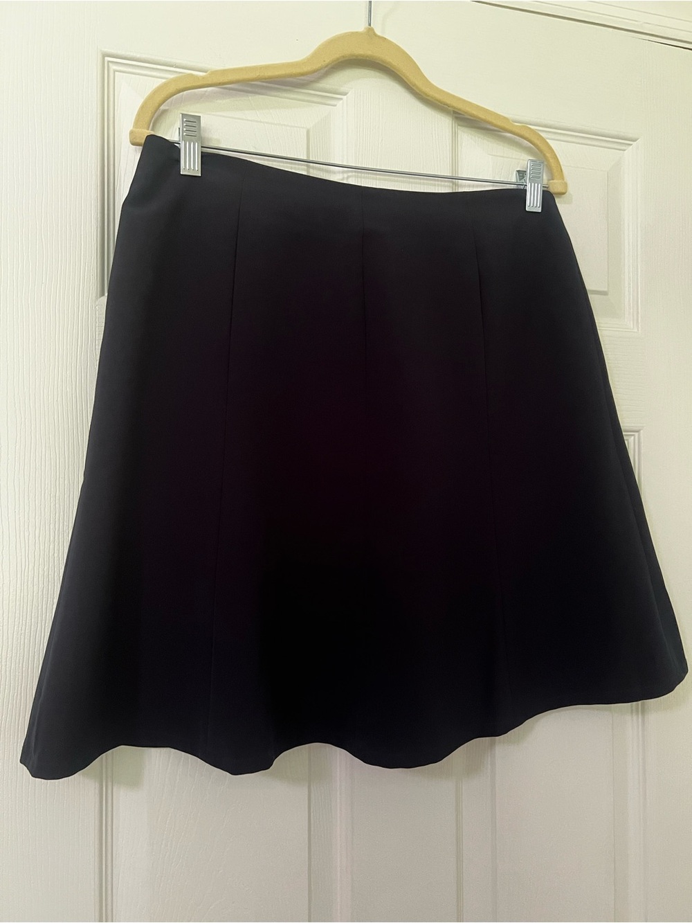 Premise Studio Women’s 8 Black Solid Poly Spandex A-Line Knee Zip Lined Skirt